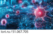 lymphocytes disassembling immune system network ai generated. Стоковое AI-изображение, AI-художник Vectorwin / Фотобанк Лори