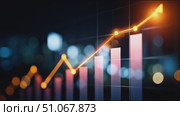 Understanding market trends with a focus on upward growth metrics in urban finance. Стоковое AI-видео, аниматор Сергей Толмачёв / Фотобанк Лори