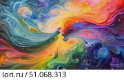 A vibrant painting filled with colorful bubbles creating a dynamic and textured surface. Стоковое AI-видео, аниматор Данила Большаков / Фотобанк Лори