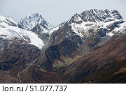 View of Caucasus mountains in autumn. Стоковое фото, фотограф Юлия Белоусова / Фотобанк Лори