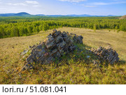 the picturesque Nurali ridge in the uchalinsky district in the southern Urals in the republic of Bashkortostan on a beautiful summer day. Стоковое фото, фотограф Акиньшин Владимир / Фотобанк Лори