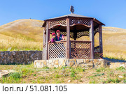 beautiful openwork gazebo next to a spring under the Chasovaya mountain near the village of Andreyevka. Стоковое фото, фотограф Акиньшин Владимир / Фотобанк Лори