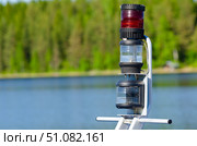 Flashlights on a boat stern. Стоковое фото, фотограф Александр Подшивалов / Фотобанк Лори