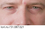 Human Man Eyes extreme close up. Macro Shot of Male Green Eye. Vision. Healthy Eyesight Concept. Front view. Mature Adult Looking at Camera, Blinking Eyelashes. Eye Opening Wide. Soft Selective Focus. Стоковое видео, видеограф Марина Демидюк / Фотобанк Лори