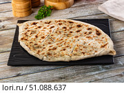 Turkish Kutab staffed green herbs. Стоковое фото, фотограф Андрей Старостин / Фотобанк Лори