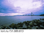 Nha Trang skyline in the evening Vietnam. Стоковое фото, фотограф Андрей Иванов / Фотобанк Лори