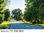 Асфальтированная улица в небольшом поселении. Стоковое фото, фотограф Илья Старков / Фотобанк Лори