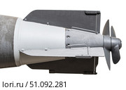 Четырехлопастной двойной гребной винт торпеды. Four-bladed twin torpedo propeller. Стоковое фото, фотограф Татьяна Д / Фотобанк Лори