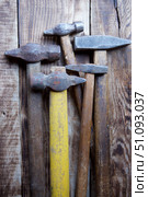 A set of working vintage hammers. Стоковое фото, фотограф Наталия Кирсанова / Фотобанк Лори