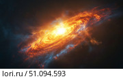 Stunning celestial display of a star's death in vibrant colors captured in deep space. Стоковое AI-изображение, AI-художник Михаил Коханчиков / Фотобанк Лори