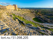 Ruins of antique Greek theatre in Miletus, Caria, Turkey. Стоковое фото, фотограф Яков Филимонов / Фотобанк Лори
