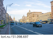 Cityscape, view of the Kutuzovsky Prospect im Moscow. Редакционное фото, фотограф Евгений Харитонов / Фотобанк Лори