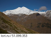 Panoramic view of the mount Elbrus. Стоковое фото, фотограф Юлия Белоусова / Фотобанк Лори
