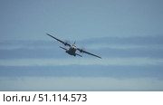 Spanish Air Force CASA CN-235 Patrol Aircraft in Flight. Редакционное видео, видеограф Данил Руденко / Фотобанк Лори