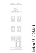 Rasterized copy coloring page medieval house isolated on white background, cutout ready. Стоковая иллюстрация, иллюстратор Елена  Попкова / Фотобанк Лори