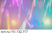 Абстрактные цветные световые полосы с эффектом боке / Abstract colorful light streaks with bokeh effect in a soft background. Стоковое AI-видео, аниматор DeFusum / Фотобанк Лори