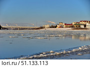 Evening on the Irtysh River, Omsk region, Siberia, Russia (2017 год). Редакционное фото, фотограф Александр Карпенко / Фотобанк Лори