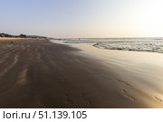 Sunset on Mandrem beach in Goa, India. (2018 год). Стоковое фото, фотограф Емельянов Евгений Викторович / Фотобанк Лори