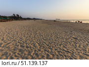 Sunset on Mandrem beach in Goa, India. (2018 год). Стоковое фото, фотограф Емельянов Евгений Викторович / Фотобанк Лори