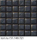 Seamless Cracked Obsidian Stone Tile Texture Asset. Generative AI. Стоковое AI-изображение, AI-художник Roman Zavorotny / Фотобанк Лори