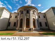 Facade of the reverse side of main estate house in Ostafyevo, Moscow region. Редакционное фото, фотограф Константин Григорьев / Фотобанк Лори