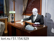 Moscow, Russia - March 21, 2023: Moscow Planetarium. Academician Korolev at work. Museum exposition. Редакционное фото, фотограф Наталия Кирсанова / Фотобанк Лори
