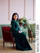 A woman in traditional Oriental Arabic clothes. (2019 год). Стоковое фото, фотограф Наталия Кирсанова / Фотобанк Лори