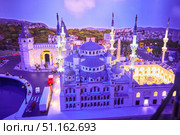 ISTANBUL, TURKEY - NOVEMBER 27, 2021: Lego Discovery Center at the Forum Istanbul Shopping Complex. Models of various famous architectural structures of Turkey and the world made of Lego. Редакционное фото, фотограф Наталия Кирсанова / Фотобанк Лори