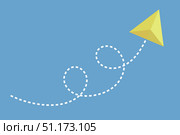 White dotted arrow with yellow tip. Vector design element. Стоковая иллюстрация, иллюстратор Лариса Потехина / Фотобанк Лори