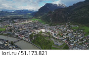Kufstein town with Castle Festung fortress (2023 год). Стоковое видео, видеограф Михаил Коханчиков / Фотобанк Лори
