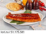 Smoked unagi eel in sause. Стоковое фото, фотограф Андрей Старостин / Фотобанк Лори