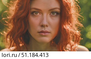 Detailed close up of person with vibrant red hair. Camera focuses on individuals hair, showcasing its color and texture up close. Стоковое AI-видео, аниматор Данила Большаков / Фотобанк Лори