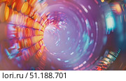 Experience a mesmerizing journey through a swirling tunnel of vibrant colors and dynamic patterns, evoking a futuristic atmosphere. Стоковое AI-видео, аниматор Данила Большаков / Фотобанк Лори