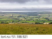 Rolling Dorset Countryside and Patchwork Fields, Isle of Purbeck, England. Стоковое фото, фотограф Zydrius Tartenis / Фотобанк Лори