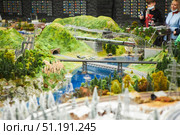 St. Petersburg, Russia - May 29, 2021: Grand Layout Russia. Museum of miniature scenes from Russian everyday Life. Reduced recognizable places of the country. Редакционное фото, фотограф Наталия Кирсанова / Фотобанк Лори