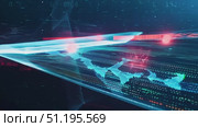 Dynamic patterns and vibrant colors highlight advanced digital visualizations of data streams in a captivating tech environment. Стоковое AI-видео, аниматор Данила Большаков / Фотобанк Лори