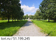 Saint Petersburg (Russia). Memorial "Dachnoye Military Cemetery" on a summer day. Стоковое фото, фотограф Елена  Попкова / Фотобанк Лори