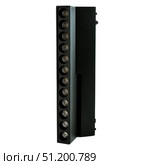 Black magnetic track light standing vertically, isolated on white background, suitable for catalog images, modern lighting design and architectural projects. Стоковое фото, фотограф Татьяна Терехина / Фотобанк Лори
