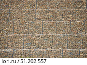 Construction and strengthening of roads from landslides. Stones in a metal mesh, gabions. Technologies in road construction. Стоковое фото, фотограф Наталия Кирсанова / Фотобанк Лори
