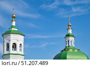 Город Тобольск. Купола церкви апостола Андрея Первозванного 1744-1759 гг. Стоковое фото, фотограф Александр Тараканов / Фотобанк Лори