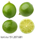 Lime isolated on a white background with a clipping path. Стоковое фото, фотограф Дмитрий Цветков / Фотобанк Лори