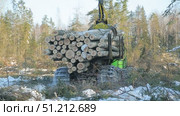 work skidder logging in winter. Стоковое видео, видеограф Алексей Сергеев / Фотобанк Лори