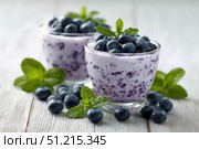 Fresh Berry Trifle in Glasses. Dessert with Blueberries and Whipped Cream. Layered Yogurt with Berry Fruits. Berry Pudding Glass Jars. Food Marketing, Recipe Design. Colorful Sweet Treat. Fruity Quark. Стоковое AI-изображение, AI-художник Марина Демидюк / Фотобанк Лори