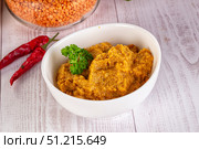 Indian cuisine - Lentil vegan dal. Стоковое фото, фотограф Андрей Старостин / Фотобанк Лори