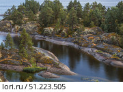 Ladoga skerries, stone islands on Lake Ladoga. Republic of Karelia, Russia. Стоковое фото, фотограф Photojuli / Фотобанк Лори