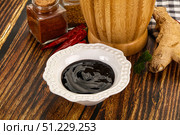 Asian unagi sauce in the bowl. Стоковое фото, фотограф Андрей Старостин / Фотобанк Лори
