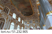 Saint-Petersburg, Russia - May 18th, 2022. Interiors of the State Hermitage Museum. Редакционное видео, видеограф Denis Vostrikov / Фотобанк Лори