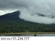 A Dramatic Mountain Landscape Beautifully Framed Under Cloudy Skies. Стоковое фото, фотограф Igor Bastrakov / Фотобанк Лори