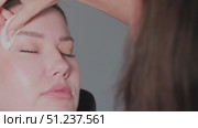 Makeup Removal Process Client Engaging in a Thorough Facial Cleansing Procedure for Skin Health. Стоковое видео, видеограф Olesia Kondrateva / Фотобанк Лори