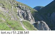 A landscape with a unique natural phenomenon of Stone Mushrooms. Altai Republic, Russia. Стоковое видео, видеограф Алексей Кузнецов / Фотобанк Лори